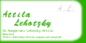 attila lehotzky business card